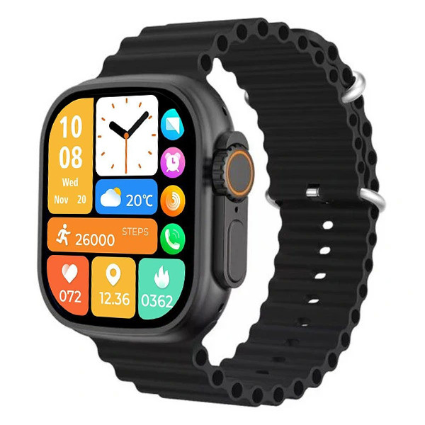 ساعت هوشمند 49 میلی متری کیکیویر مدل w23 ultra3 با بند سیلیکونی